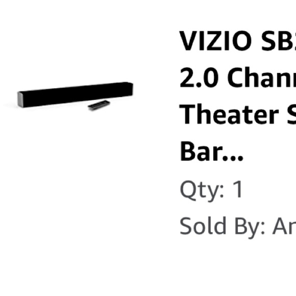 Vizio Sound Bar with remote